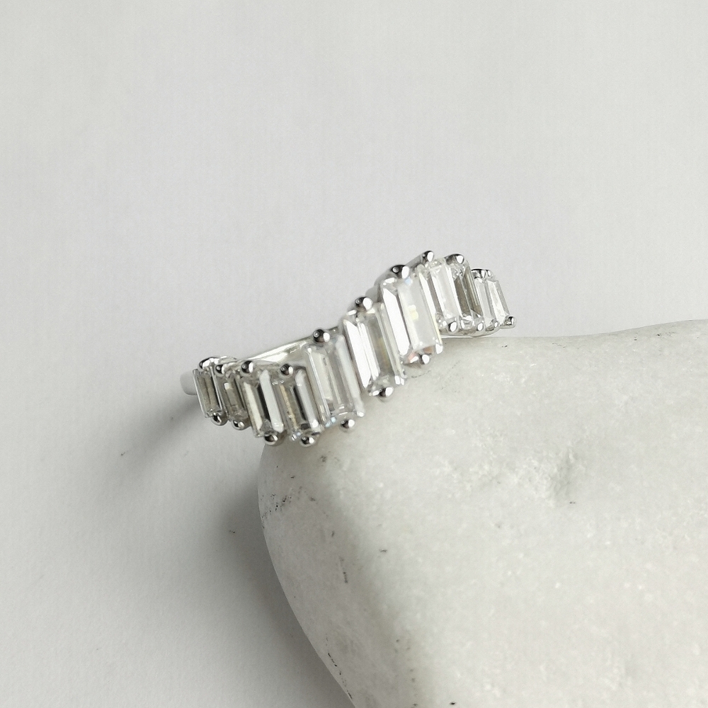 Sterling Silver CZ Ring  size 8 🆕